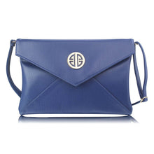 Load image into Gallery viewer, lse00220a navy large flap clutch purse