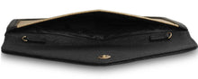 Load image into Gallery viewer, LSE00310 - Black/ Nude Flap Clutch purse