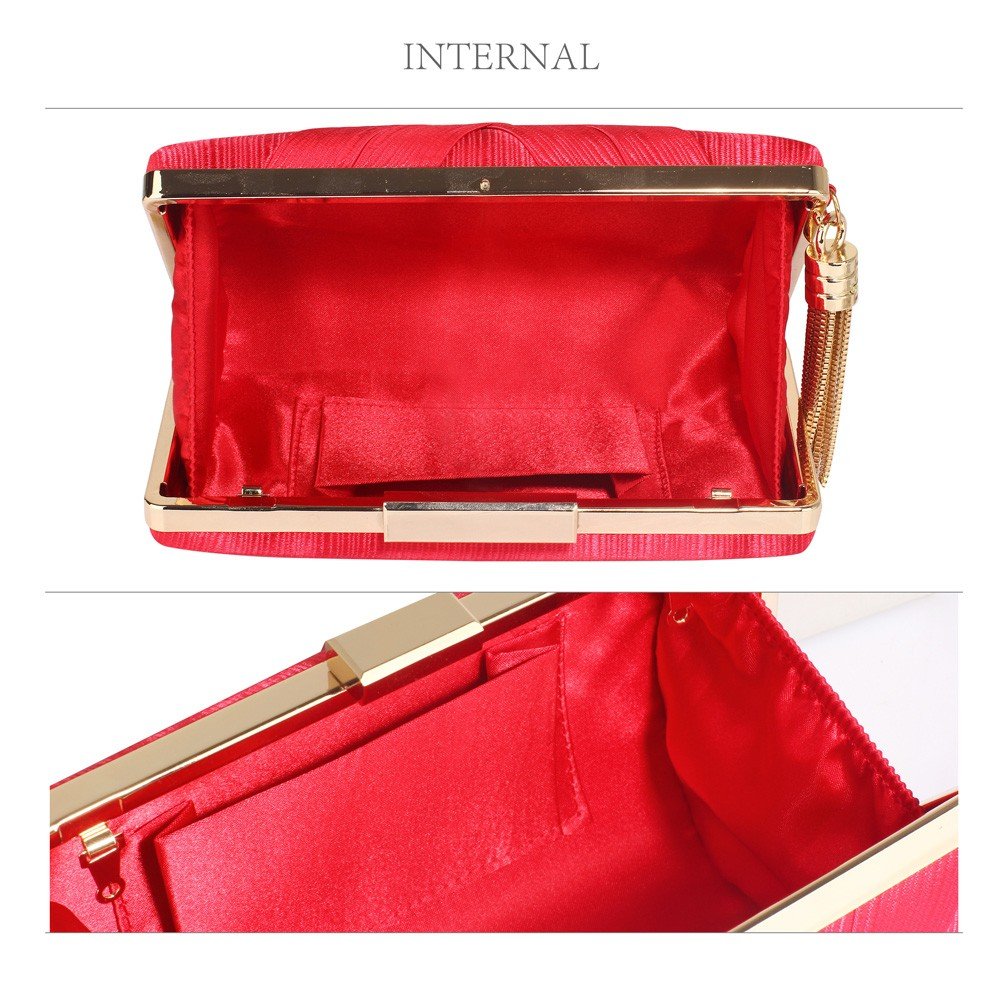 LSE00313 - Red Tassel Clutch