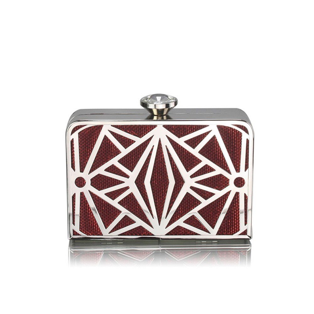 LSE0050 - Red Hard Metal Box Clutch