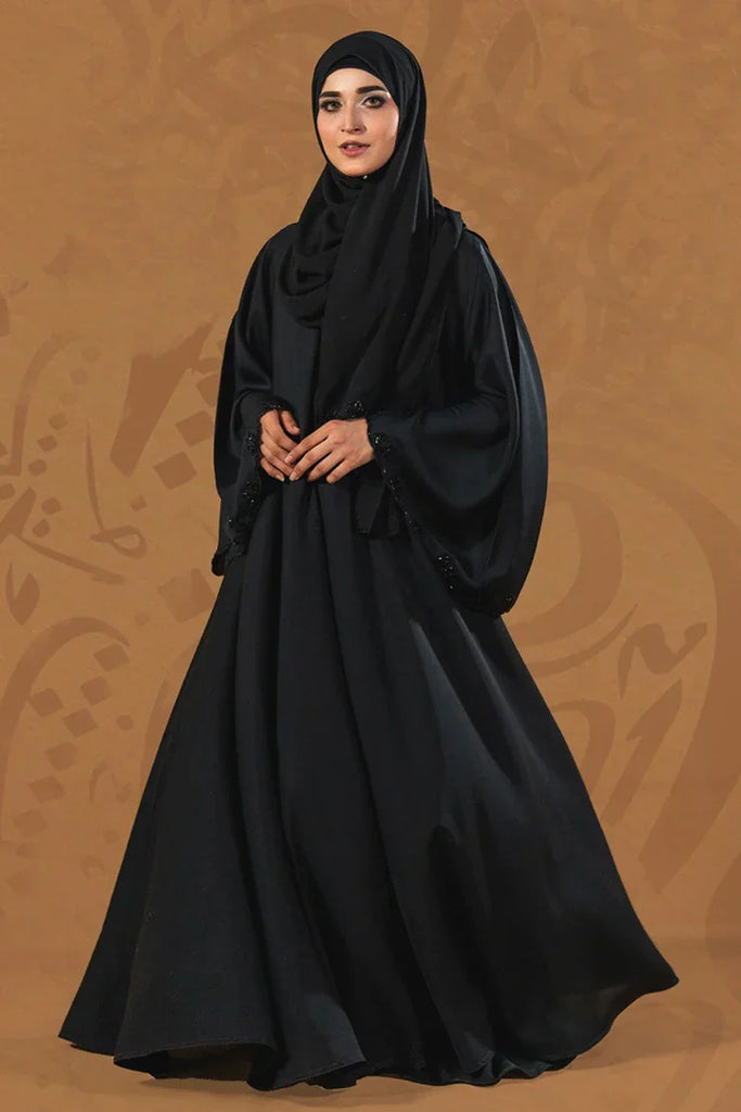 Malbus - Siyah - Abaya - Marmar