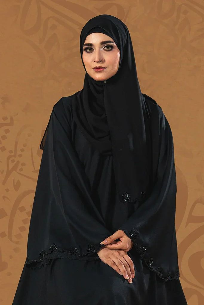 Malbus - Siyah - Abaya - Marmar