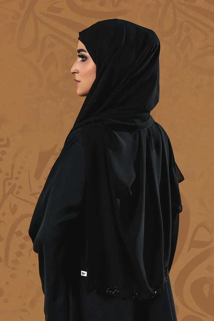 Malbus - Siyah - Abaya - Marmar