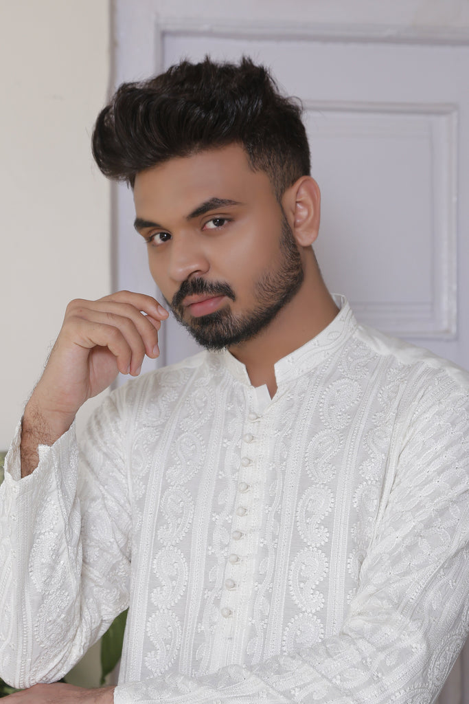 ER Chicken Kari 560 Sherwani Kurta Front Open From Bottom with loop bttond