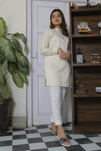 Load image into Gallery viewer, ER Self WM 25 Self Gold Eid Kurta With White Trouser