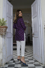 Load image into Gallery viewer, ER EMB WM 22 Purple Embroided Kurta With White Trouser