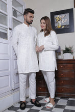 Load image into Gallery viewer, ER CP 4 Chicken Kari Couple Collection  Sherwani Kurta Front Open From Bottom with loop btto