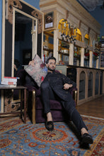 Load image into Gallery viewer, ER 565 Black With Copper Emb Motifs Kurta Pajama For Men