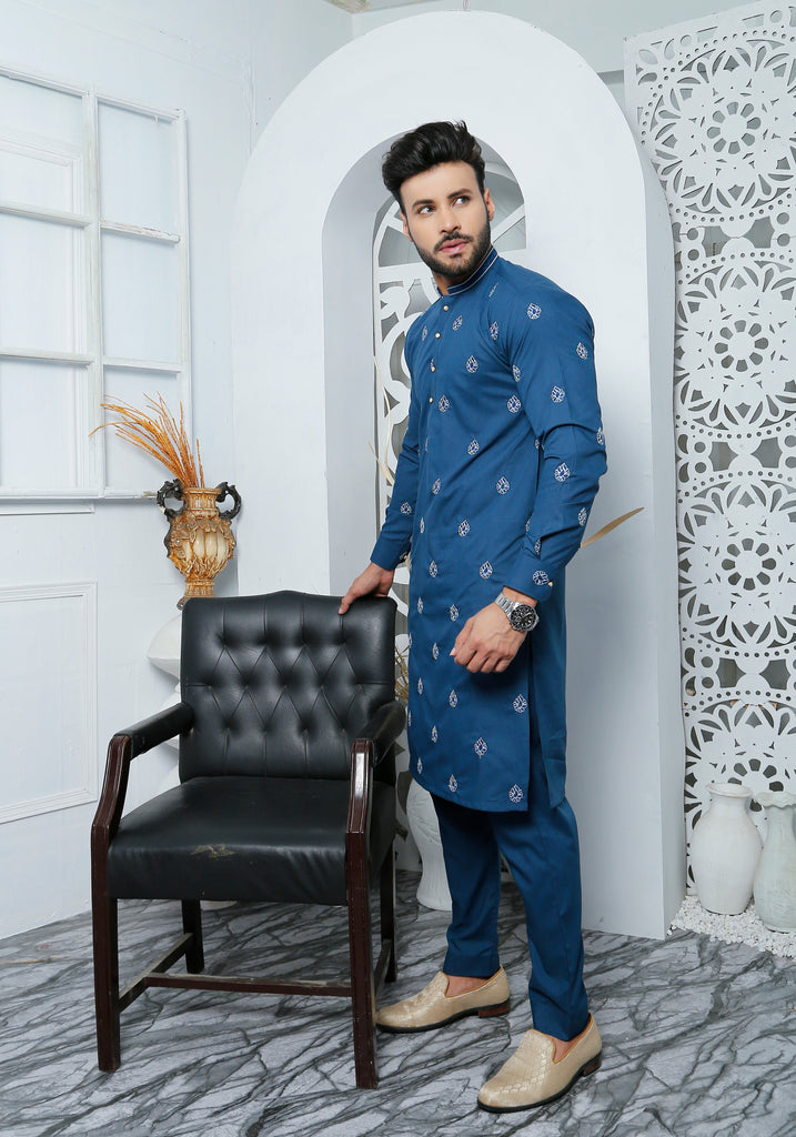 ER 502 Embroidered Men's Kurta Pajama