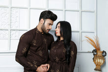 Load image into Gallery viewer, ER CP 1 Brown Embroided Couple Suits