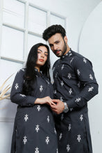 Load image into Gallery viewer, ER CP 2 Gray Embroided Couple Suits