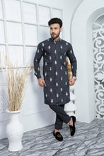 Load image into Gallery viewer, ER 511 Blue Boti Kurta Pajama For Men