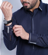 Load image into Gallery viewer, ER 496 Navy Blue Kurta Pajama For Men