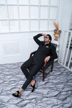 Load image into Gallery viewer, ER 464 Black Kurta Pajama For Men