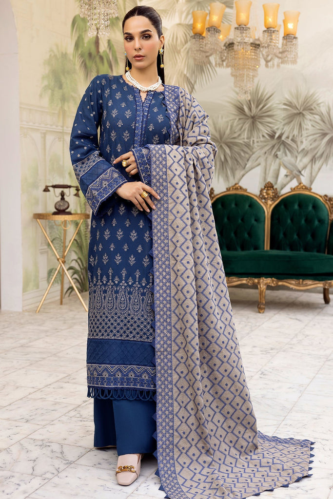 4991-AALAM EMBROIDERED KHADDAR UNSTITCHED