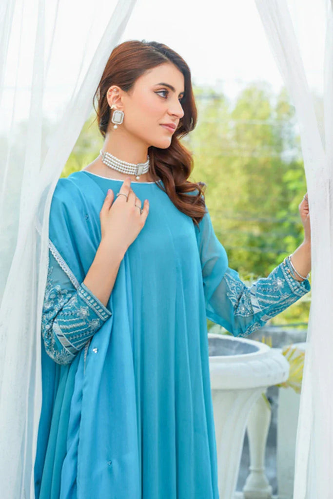 Emeralds - Embroidered Chiffon Festive Pret - Maheru