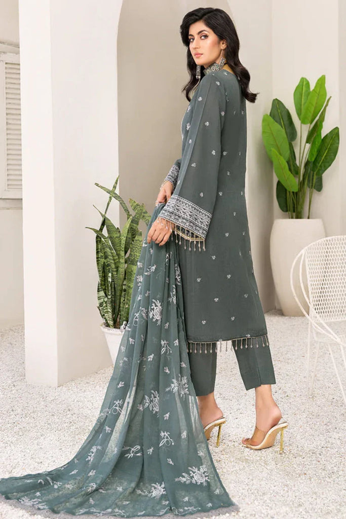 Kleren - Mehr o Maah Embroidered Slub Karandi Collection - M-15