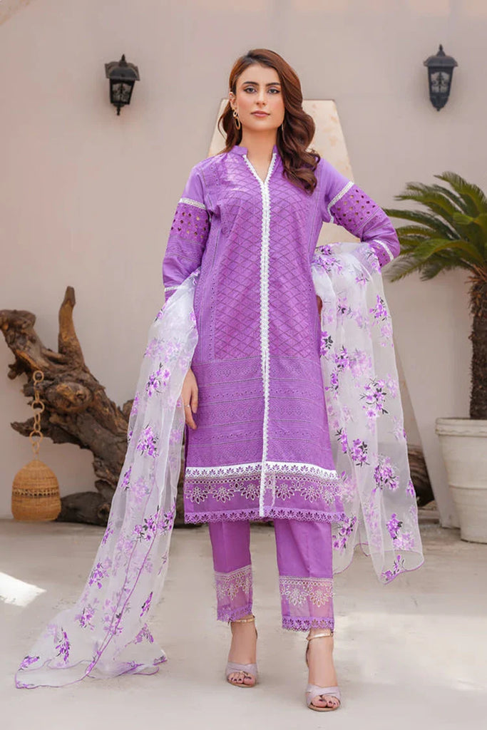 Emeralds - Embroidered Lawn Festive Pret - Orchid