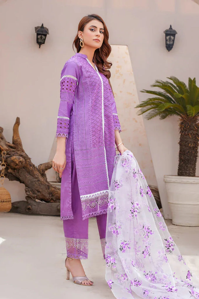 Emeralds - Embroidered Lawn Festive Pret - Orchid