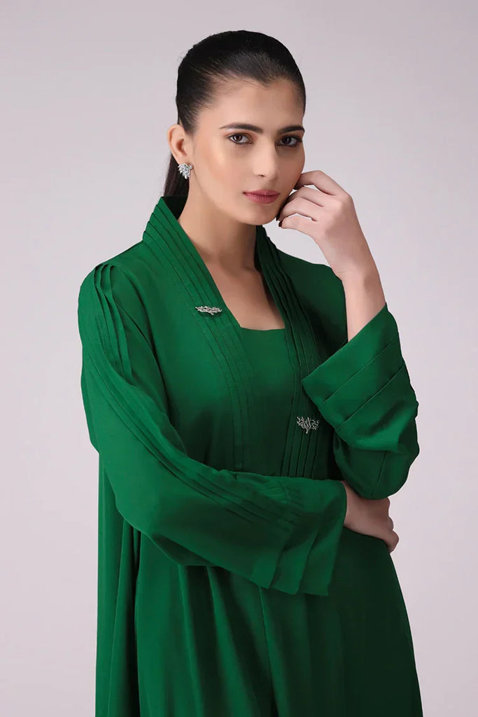 La Rosaa - Basics Pret Collection - 1 PC - Green Long Dress