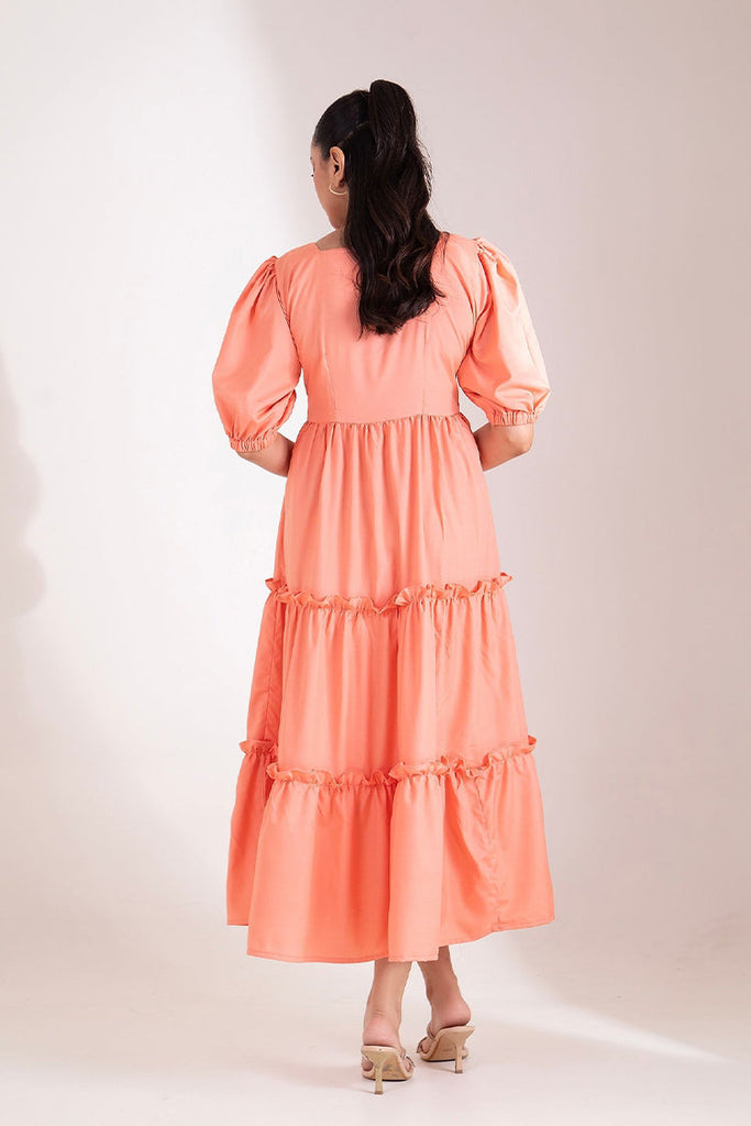 The Slay Wear - Western Top - Peach Petal Dress