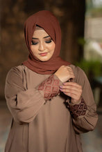 Load image into Gallery viewer, Malbus - Embroidered Abaya - Beige