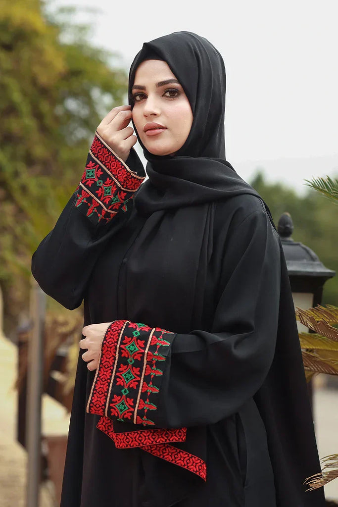 Malbus - Plain - Abaya - Black Noir