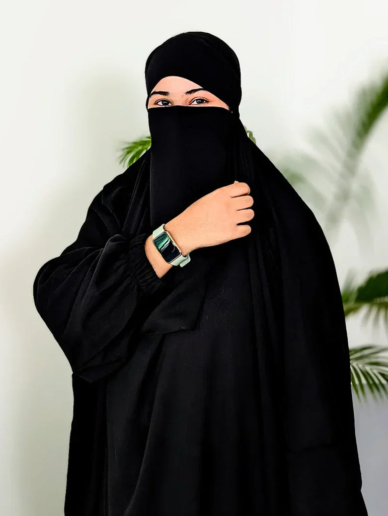 Alma Jilbab Set (Black - Color)