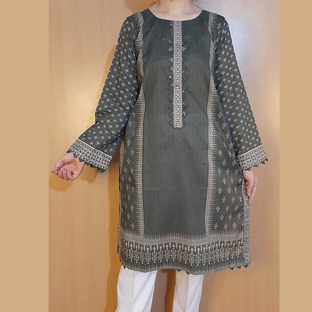 Printed - Pure Lawn Kurti - ZK167