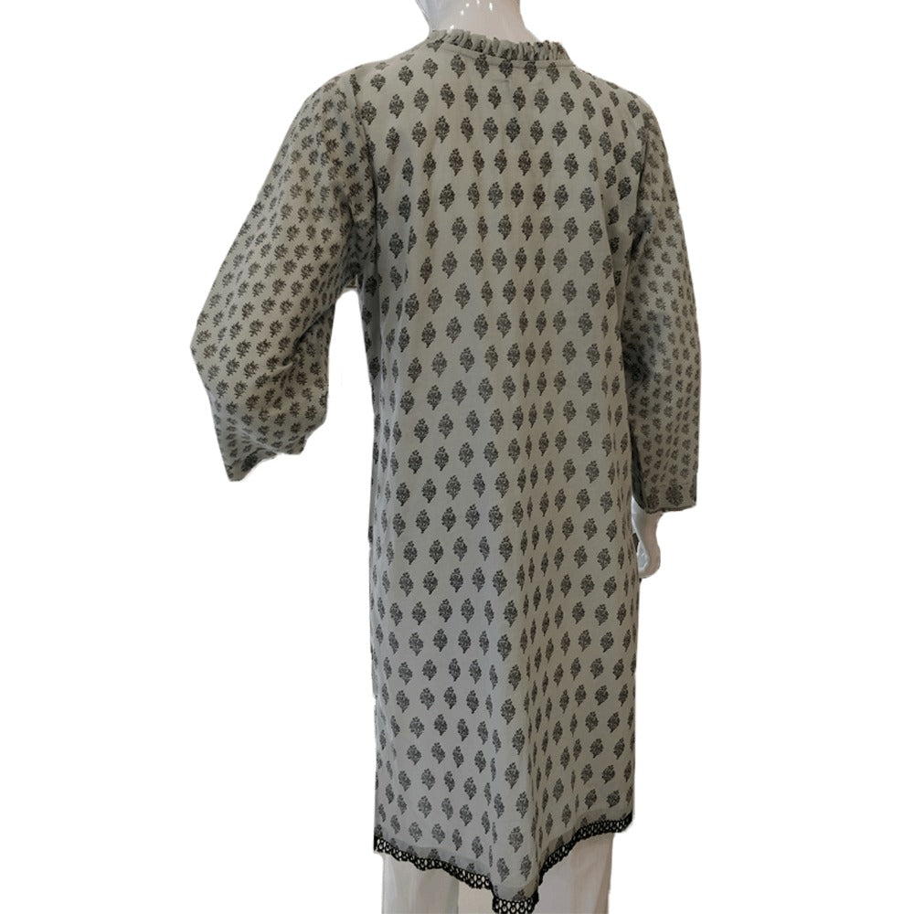 Printed Linen Kurti For Women - BGK07