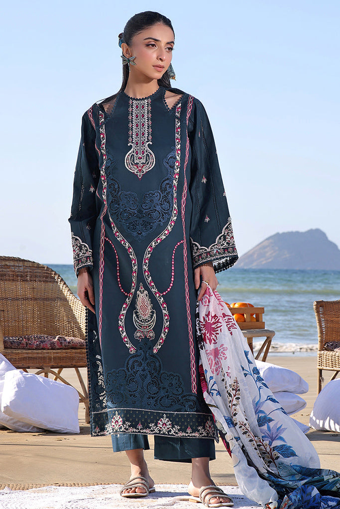 Izel Apparel - Saahil Signature Lawn Collection - Sapphire