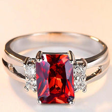 Load image into Gallery viewer, Sterling Silver Ring With Red Stone - High Quality - AR117