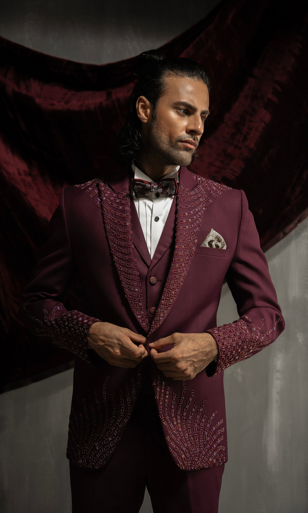 Maroon Suits For Men