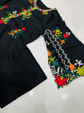 Load image into Gallery viewer, KHADI CUTWORK BLACK 2PCS