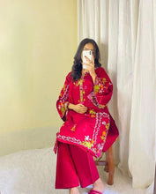 Load image into Gallery viewer, KHADI CUTWORK MEHROON 2PCS