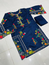 Load image into Gallery viewer, KHADI CUTWORK NAVY 2PCS