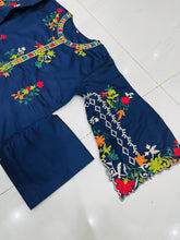 Load image into Gallery viewer, KHADI CUTWORK NAVY 2PCS