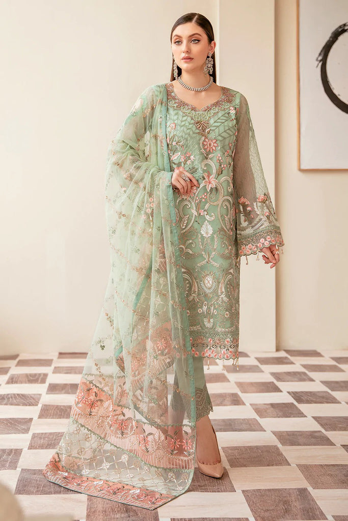 Ramsha - M 604 Minhal Embroidered Chiffon Collection Vol 6