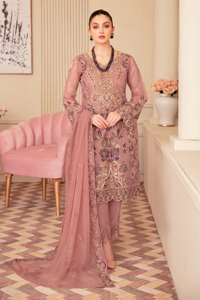 Ramsha - M 605 Minhal Embroidered Chiffon Collection Vol 6