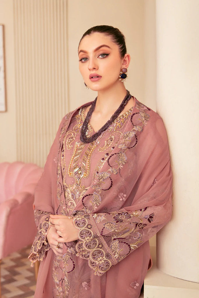 Ramsha - M 605 Minhal Embroidered Chiffon Collection Vol 6