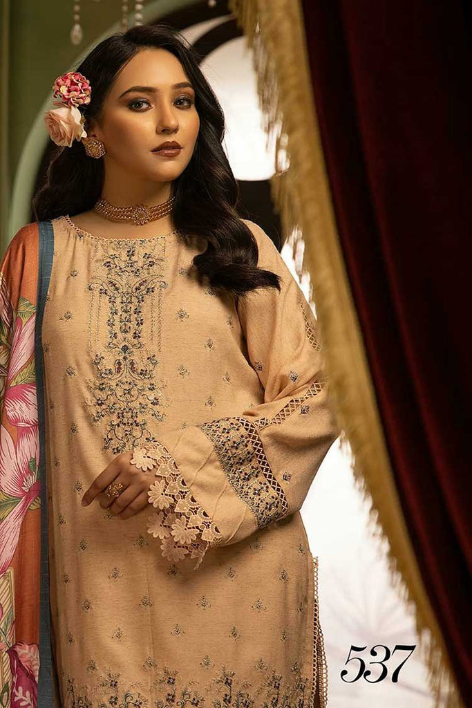 Shaista - Design 537 Exclusive Embroidered Peach Collection