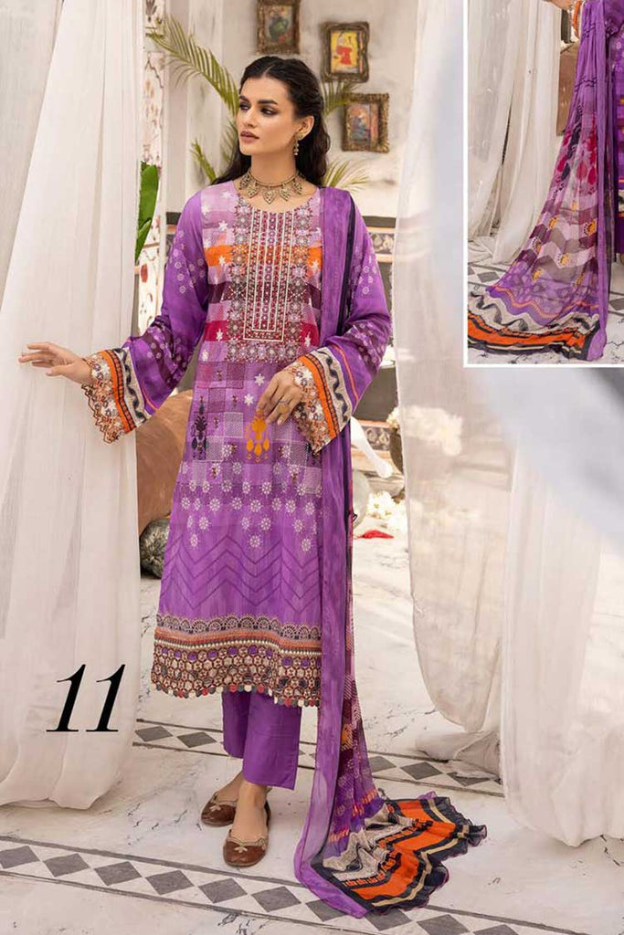 Shaista - Design 11 Haram Embroidered Lawn Collection