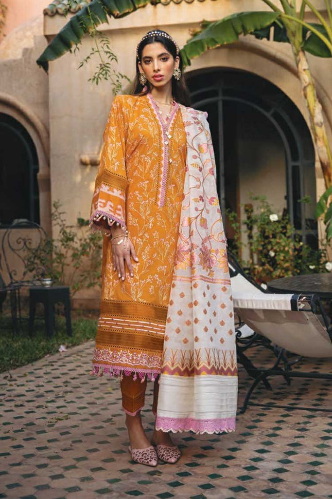 Farah Talib Aziz - FTA 02 Menara Mustard Kesh Luxury Lawn Collection