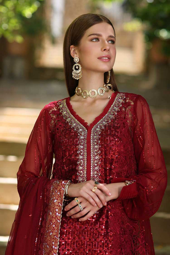 Noor by Saadia Asad - D3 Sirena Noor Chiffon Handwork Schiffli And Laserkari Collection