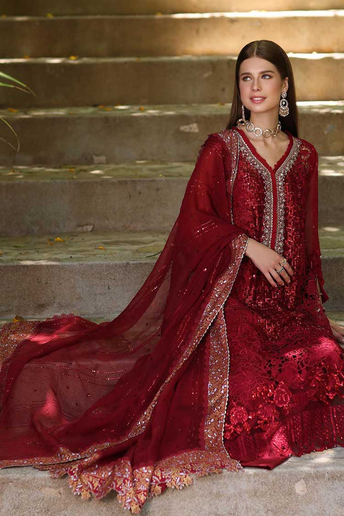 Noor by Saadia Asad - D3 Sirena Noor Chiffon Handwork Schiffli And Laserkari Collection