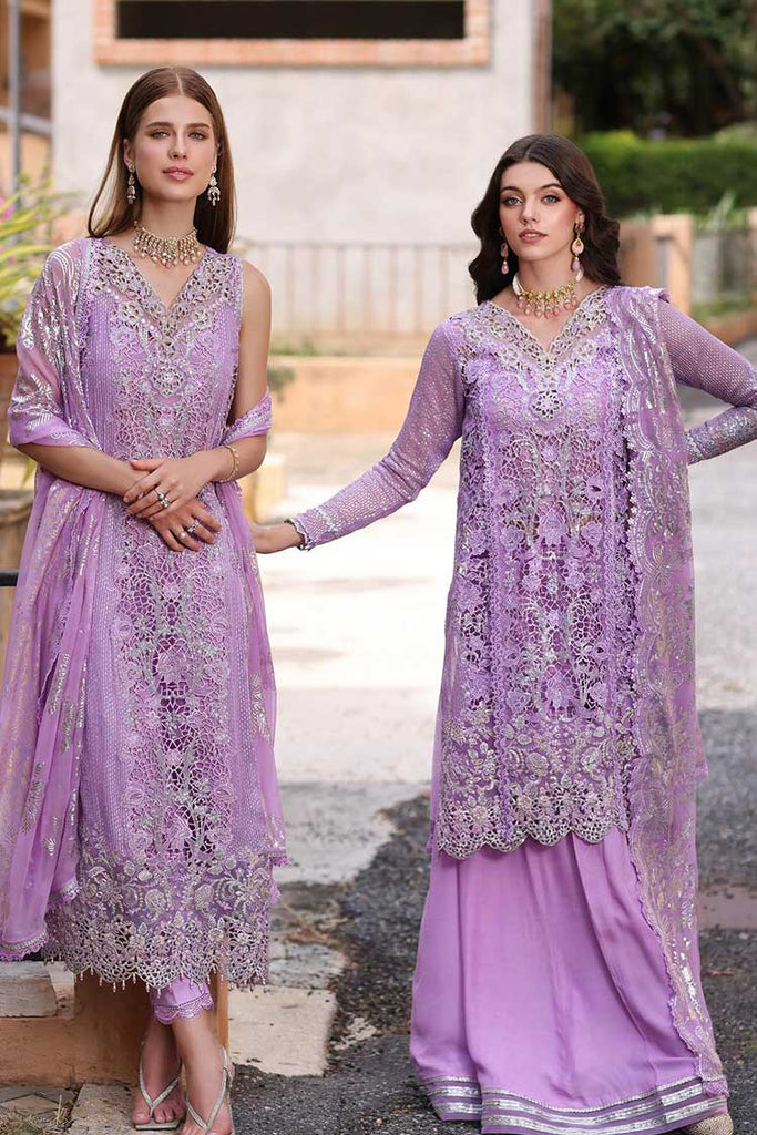 Noor by Saadia Asad - D6 Nura Noor Chiffon Handwork Schiffli And Laserkari Collection