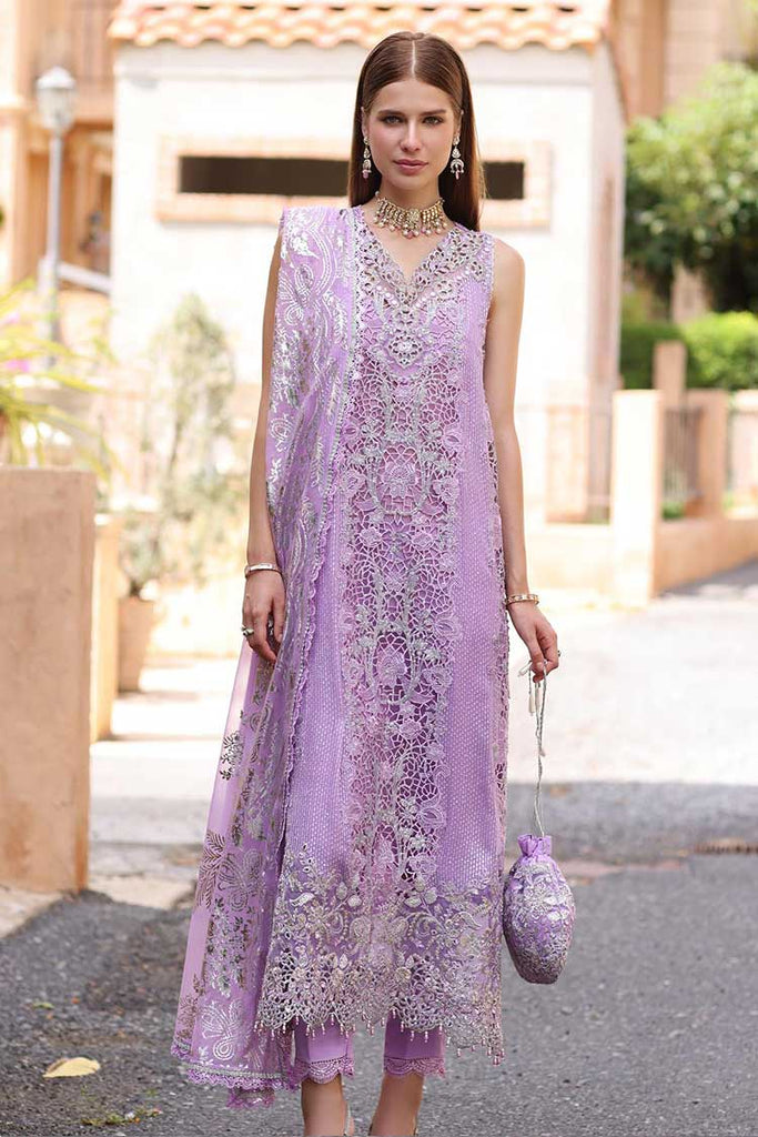 Noor by Saadia Asad - D6 Nura Noor Chiffon Handwork Schiffli And Laserkari Collection