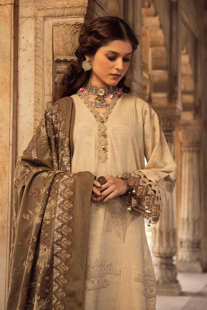 Shaista - Design 591 Gold Embroidered Peach Leather Collection