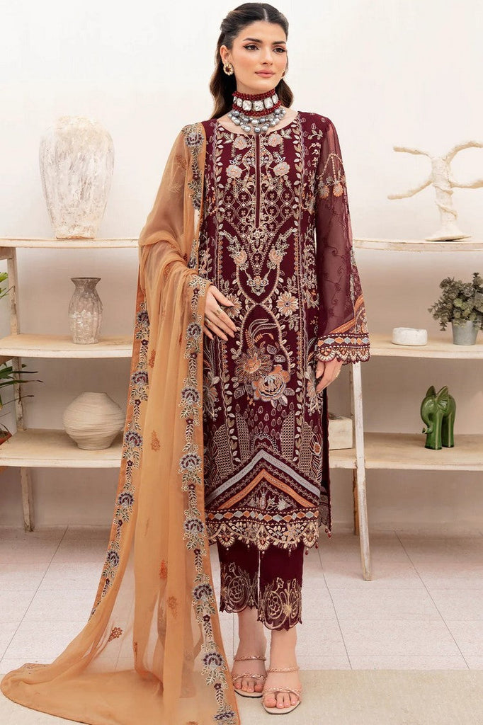 Ramsha - A 712 Chevron Chiffon Collection Vol 7