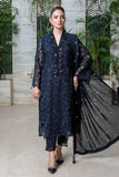 Zaib un Nisa - Luxe Pret Collection - Qureshia Black Embroidery Cut Work Shirt